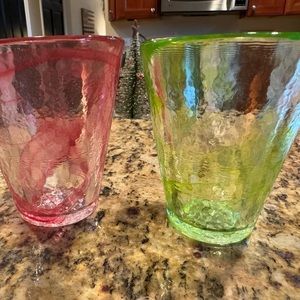 Set of 2 UVH Art Glass Tumblers